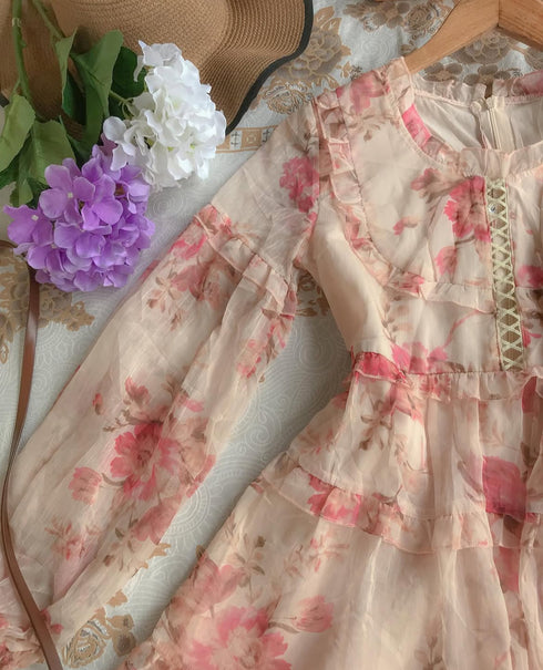 Summer Floral Ruffle Tiered Short Dress